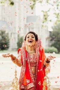Beautiful Indian Bride Women's Online Sari Rental